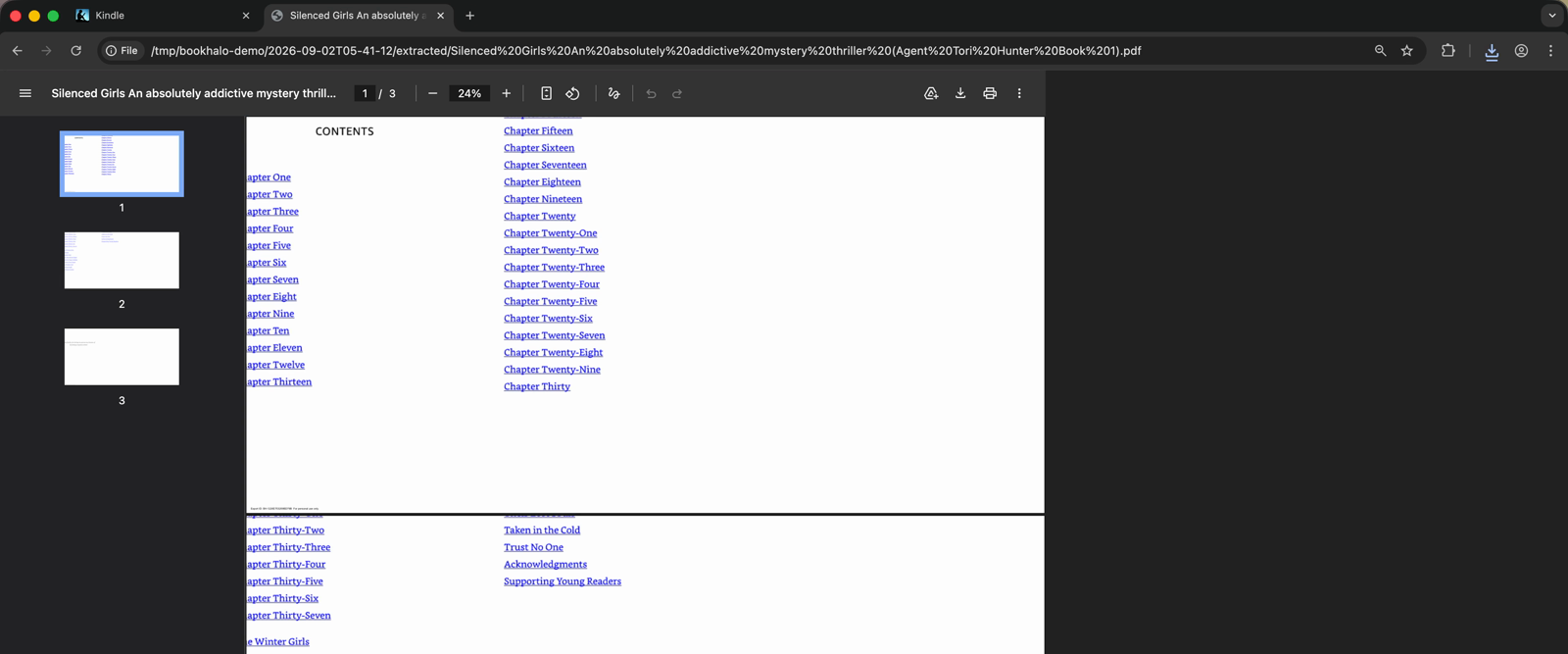 The reference PDF opened in a browser tab, showing the captured pages